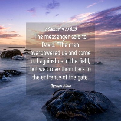 Picture 04 - 2 Samuel 11:23 BSB - The messenger said to David, “The men - Bible Verse Picture