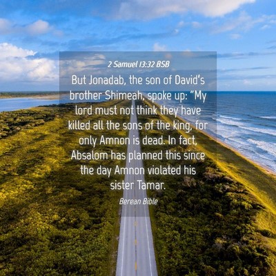 Picture 04 - 2 Samuel 13:32 BSB - But Jonadab, the son of David’s brother - Bible Verse Picture