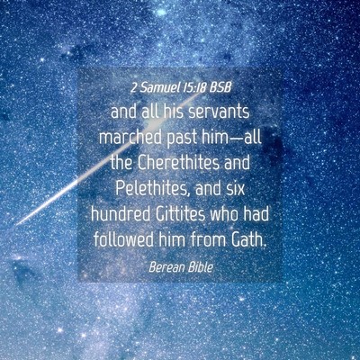 Picture 04 - 2 Samuel 15:18 BSB - and all his servants marched past him—all the - Bible Verse Picture