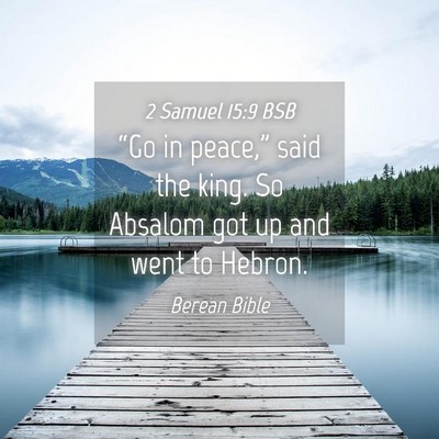 Picture 04 - 2 Samuel 15:9 BSB - “Go in peace,” said the king. So Absalom got - Bible Verse Picture