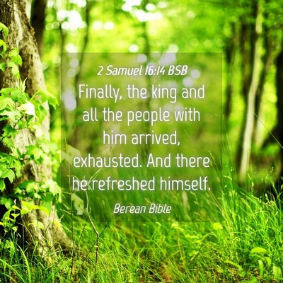 Picture 04 - 2 Samuel 16:14 BSB - Finally, the king and all the people with him - Bible Verse Picture