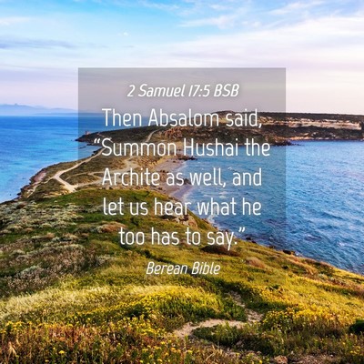 Picture 04 - 2 Samuel 17:5 BSB - Then Absalom said, “Summon Hushai the Archite - Bible Verse Picture