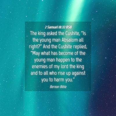 Picture 04 - 2 Samuel 18:32 BSB - The king asked the Cushite, “Is the young man - Bible Verse Picture