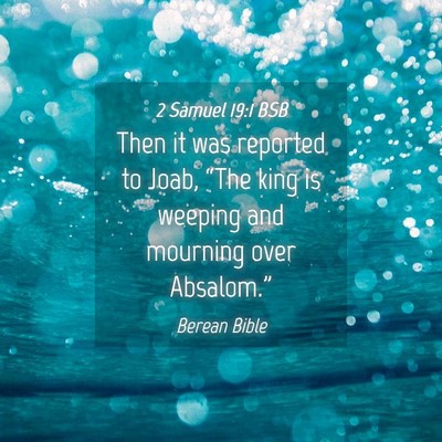 Picture 04 - 2 Samuel 19:1 BSB - Then it was reported to Joab, “The king is - Bible Verse Picture