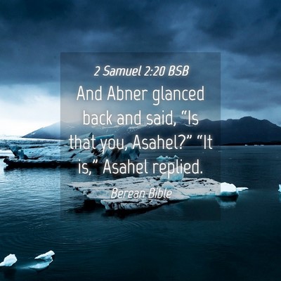 Picture 04 - 2 Samuel 2:20 BSB - And Abner glanced back and said, “Is that you, - Bible Verse Picture