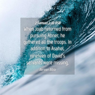 Picture 04 - 2 Samuel 2:30 BSB - When Joab returned from pursuing Abner, he - Bible Verse Picture