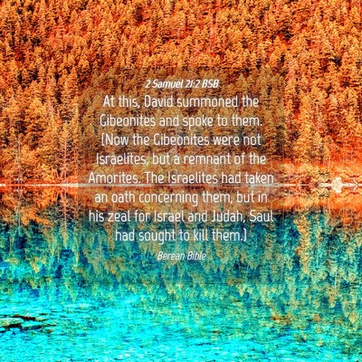 Picture 04 - 2 Samuel 21:2 BSB - At this, David summoned the Gibeonites and spoke - Bible Verse Picture