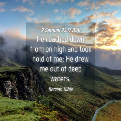 Picture 04 - 2 Samuel 22:17 BSB - He reached down from on high and took hold of me; - Bible Verse Picture