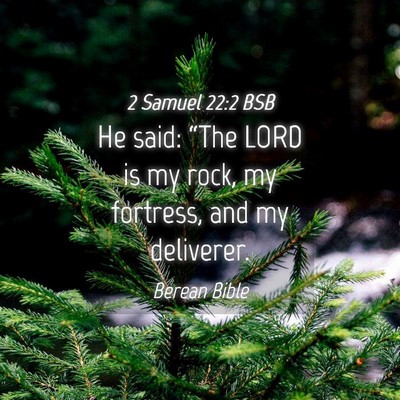 Picture 04 - 2 Samuel 22:2 BSB - He said: “The LORD is my rock, my fortress, and - Bible Verse Picture