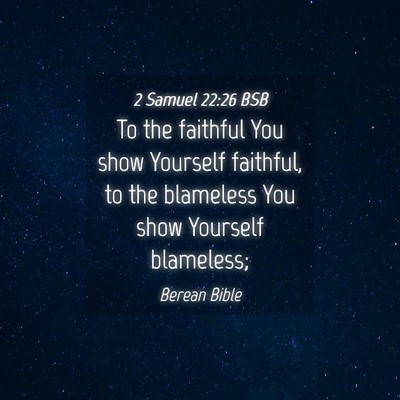 Picture 04 - 2 Samuel 22:26 BSB - To the faithful You show Yourself faithful, to - Bible Verse Picture