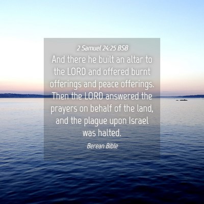 Picture 04 - 2 Samuel 24:25 BSB - And there he built an altar to the LORD and - Bible Verse Picture