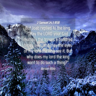 Picture 04 - 2 Samuel 24:3 BSB - But Joab replied to the king, “May the LORD - Bible Verse Picture