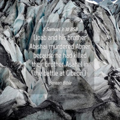 Picture 04 - 2 Samuel 3:30 BSB - (Joab and his brother Abishai murdered Abner - Bible Verse Picture