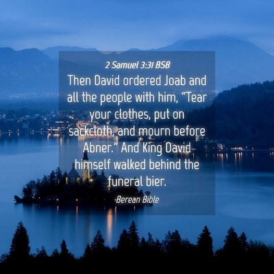 Picture 04 - 2 Samuel 3:31 BSB - Then David ordered Joab and all the people with - Bible Verse Picture