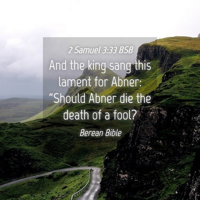 Picture 04 - 2 Samuel 3:33 BSB - And the king sang this lament for Abner: - Bible Verse Picture