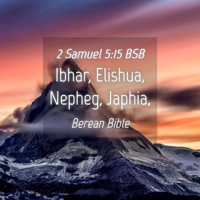 Picture 04 - 2 Samuel 5:15 BSB - Ibhar, Elishua, Nepheg, - Bible Verse Picture
