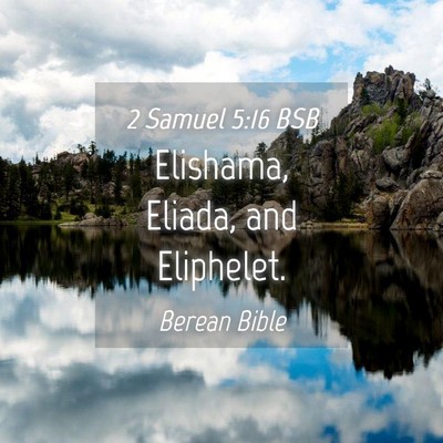 Picture 04 - 2 Samuel 5:16 BSB - Elishama, Eliada, and - Bible Verse Picture