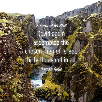 Picture 04 - 2 Samuel 6:1 BSB - David again assembled the chosen men of Israel, - Bible Verse Picture