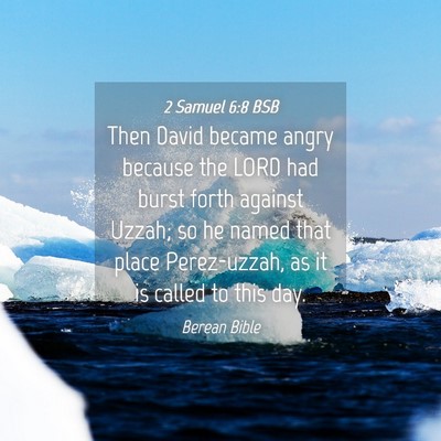 Picture 04 - 2 Samuel 6:8 BSB - Then David became angry because the LORD had - Bible Verse Picture