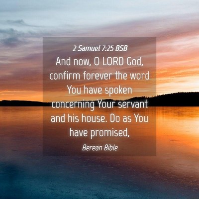 Picture 04 - 2 Samuel 7:25 BSB - And now, O LORD God, confirm forever the word You - Bible Verse Picture