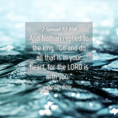 Picture 04 - 2 Samuel 7:3 BSB - And Nathan replied to the king, “Go and do all - Bible Verse Picture