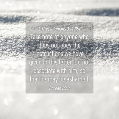 Picture 04 - 2 Thessalonians 3:14 BSB - Take note of anyone who does not obey the - Bible Verse Picture