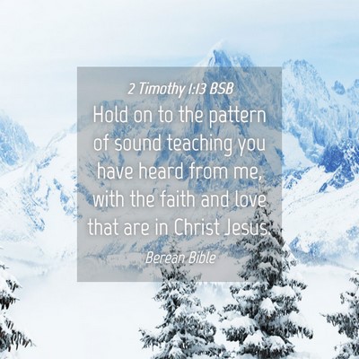 Picture 04 - 2 Timothy 1:13 BSB - Hold on to the pattern of sound teaching you have - Bible Verse Picture