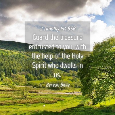 Picture 04 - 2 Timothy 1:14 BSB - Guard the treasure entrusted to you, with the - Bible Verse Picture