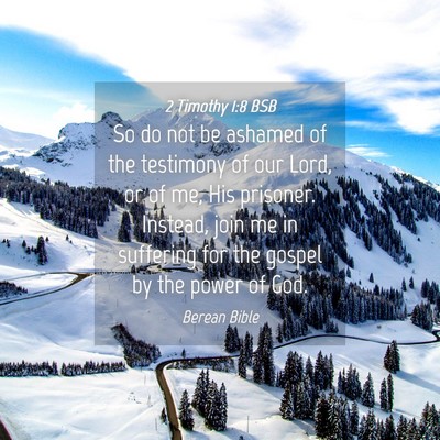 Picture 04 - 2 Timothy 1:8 BSB - So do not be ashamed of the testimony of our - Bible Verse Picture
