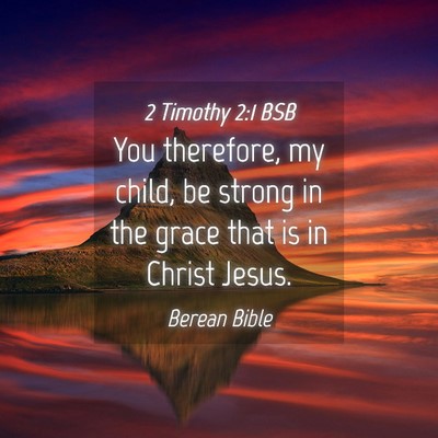 Picture 04 - 2 Timothy 2:1 BSB - You therefore, my child, be strong in the grace - Bible Verse Picture
