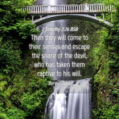 Picture 04 - 2 Timothy 2:26 BSB - Then they will come to their senses and escape - Bible Verse Picture