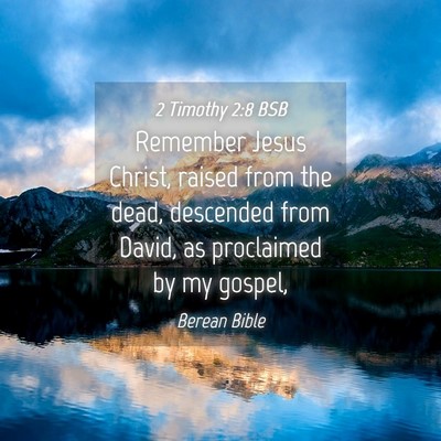 Picture 04 - 2 Timothy 2:8 BSB - Remember Jesus Christ, raised from the dead, - Bible Verse Picture