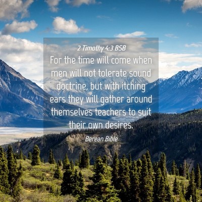Picture 04 - 2 Timothy 4:3 BSB - For the time will come when men will not tolerate - Bible Verse Picture