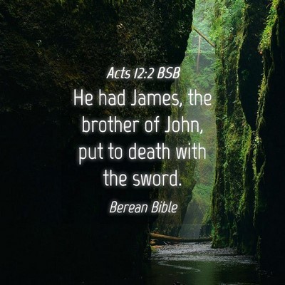 Picture 04 - Acts 12:2 BSB - He had James, the brother of John, put to death - Bible Verse Picture