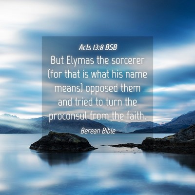 Picture 04 - Acts 13:8 BSB - But Elymas the sorcerer (for that is what his - Bible Verse Picture