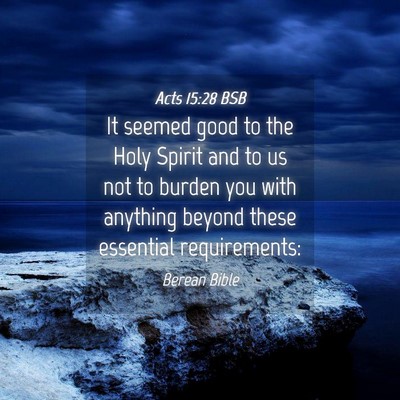 Picture 04 - Acts 15:28 BSB - It seemed good to the Holy Spirit and to us not - Bible Verse Picture