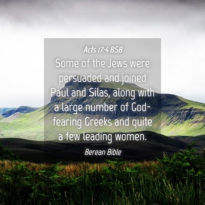 Picture 04 - Acts 17:4 BSB - Some of the Jews were persuaded and joined Paul - Bible Verse Picture