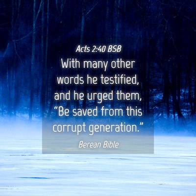 Picture 04 - Acts 2:40 BSB - With many other words he testified, and he urged - Bible Verse Picture