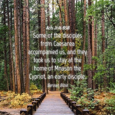 Picture 04 - Acts 21:16 BSB - Some of the disciples from Caesarea accompanied - Bible Verse Picture