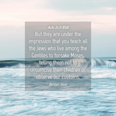 Picture 04 - Acts 21:21 BSB - But they are under the impression that you teach - Bible Verse Picture