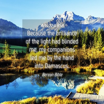 Picture 04 - Acts 22:11 BSB - Because the brilliance of the light had blinded - Bible Verse Picture