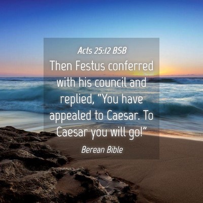 Picture 04 - Acts 25:12 BSB - Then Festus conferred with his council and - Bible Verse Picture