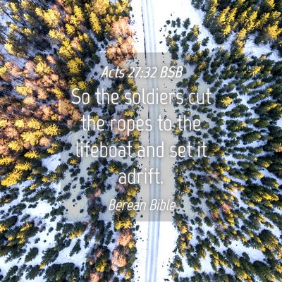 Picture 04 - Acts 27:32 BSB - So the soldiers cut the ropes to the lifeboat and - Bible Verse Picture