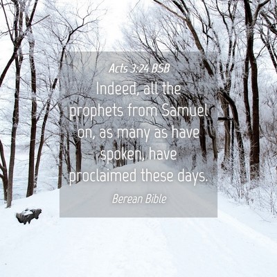 Picture 04 - Acts 3:24 BSB - Indeed, all the prophets from Samuel on, as many - Bible Verse Picture