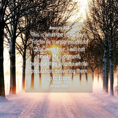 Picture 04 - Amos 1:6 BSB - This is what the LORD says: “For three - Bible Verse Picture