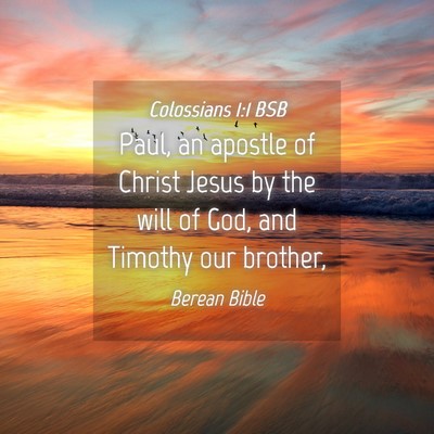 Picture 04 - Colossians 1:1 BSB - Paul, an apostle of Christ Jesus by the will of - Bible Verse Picture
