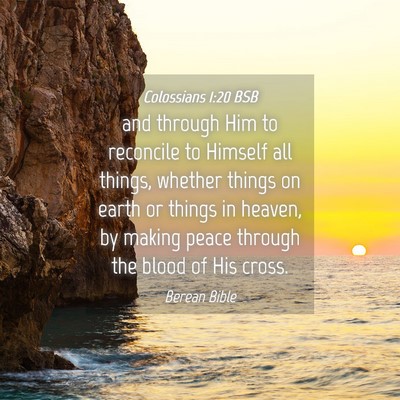 Picture 04 - Colossians 1:20 BSB - and through Him to reconcile to Himself all - Bible Verse Picture