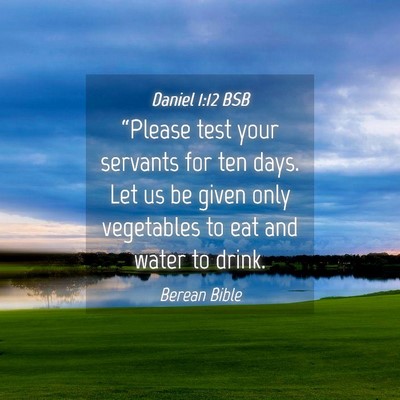 Picture 04 - Daniel 1:12 BSB - “Please test your servants for ten days. Let us - Bible Verse Picture