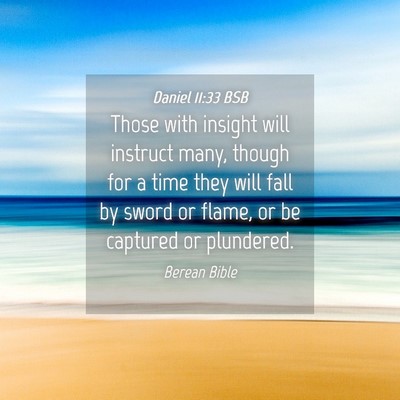 Picture 04 - Daniel 11:33 BSB - Those with insight will instruct many, though for - Bible Verse Picture