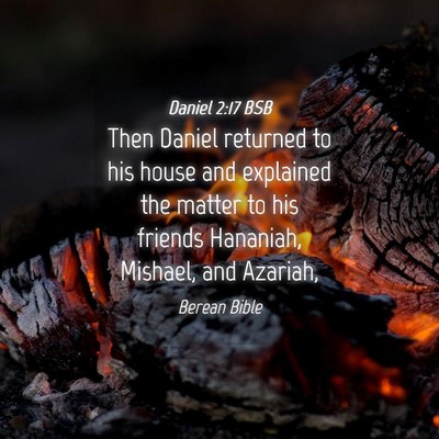 Picture 04 - Daniel 2:17 BSB - Then Daniel returned to his house and explained - Bible Verse Picture